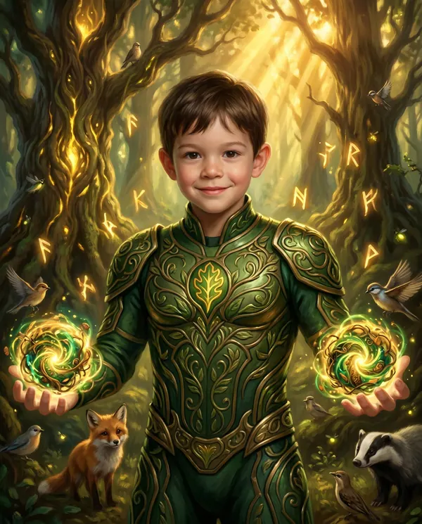 The Earth Guardian personalised portrait | The Little Hero Company