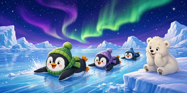 Arctic Pals towel design