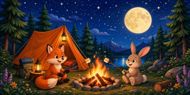 Camp Out towel design