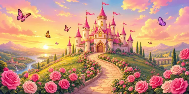 Fairytale Castle towel design