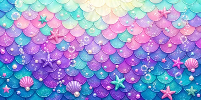 Mermaid Shimmer towel design