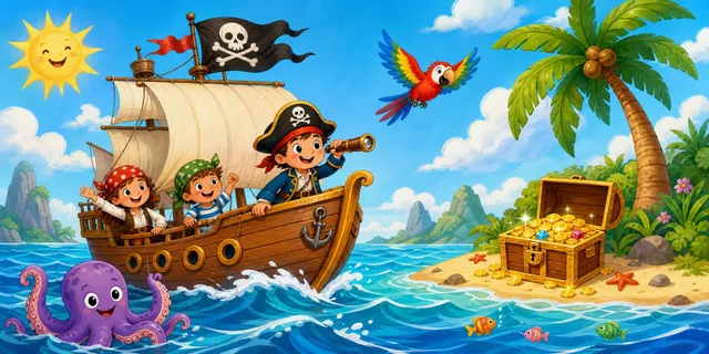 Pirate Cove towel design