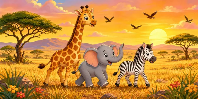 Safari Sunshine towel design