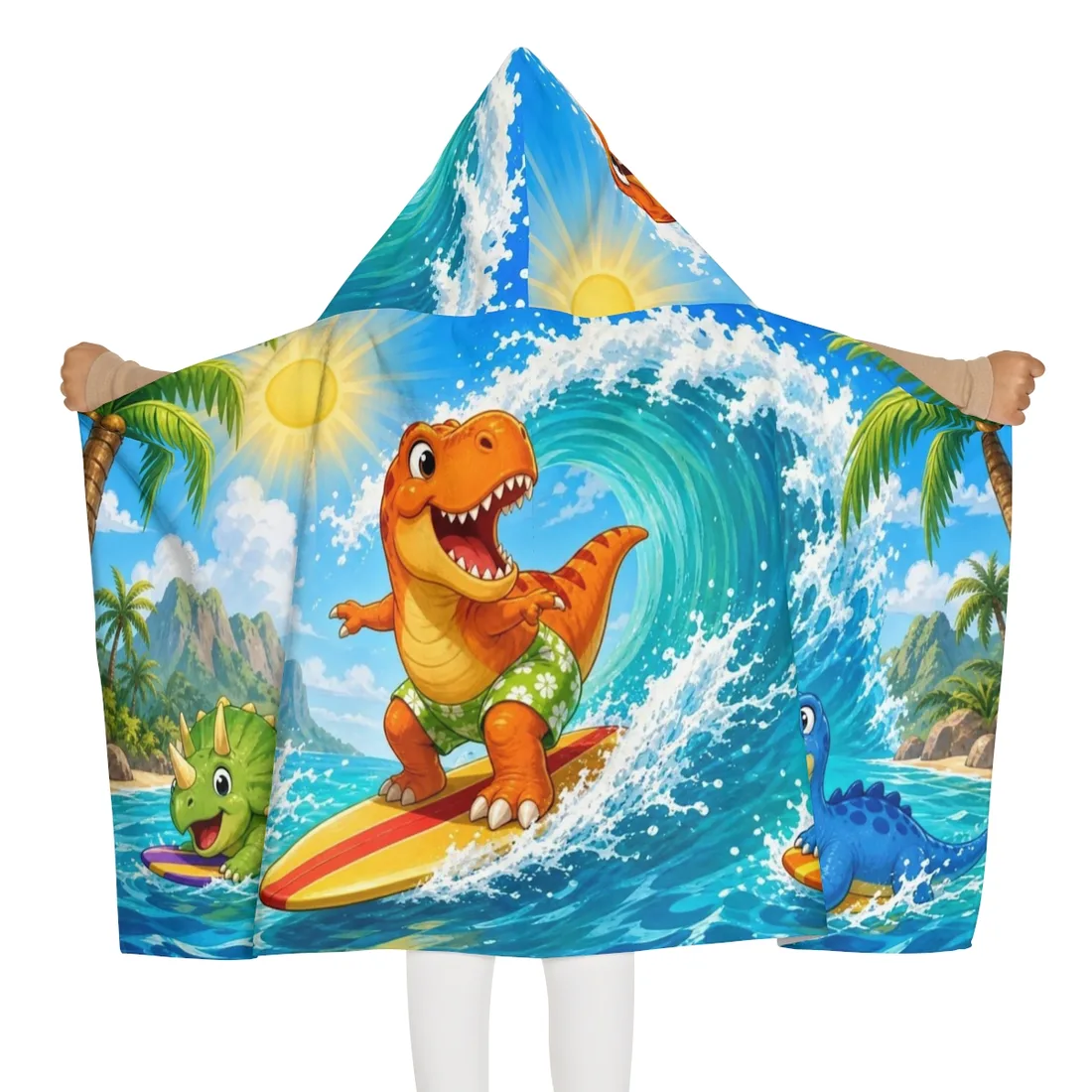 Example: the Dinosaur Surf Club design — the full print